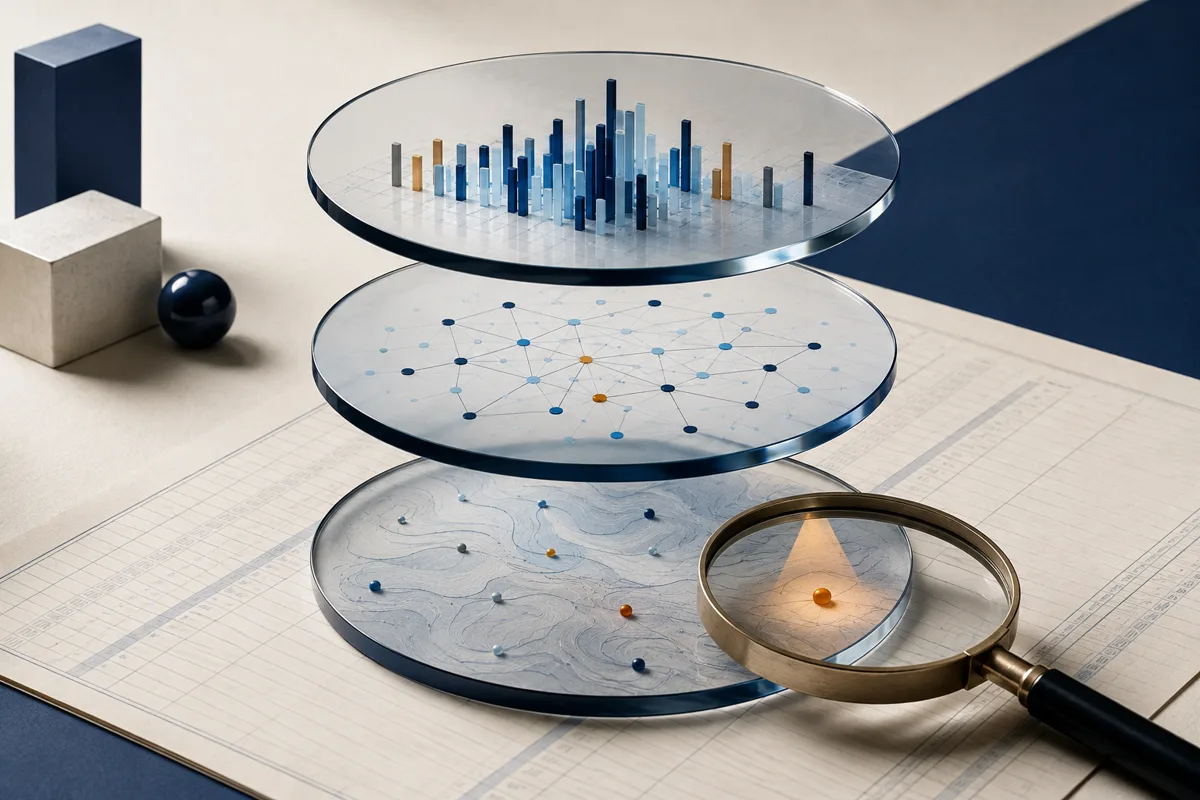 Trois plans d'analyse comptable observés à travers une loupe de revue